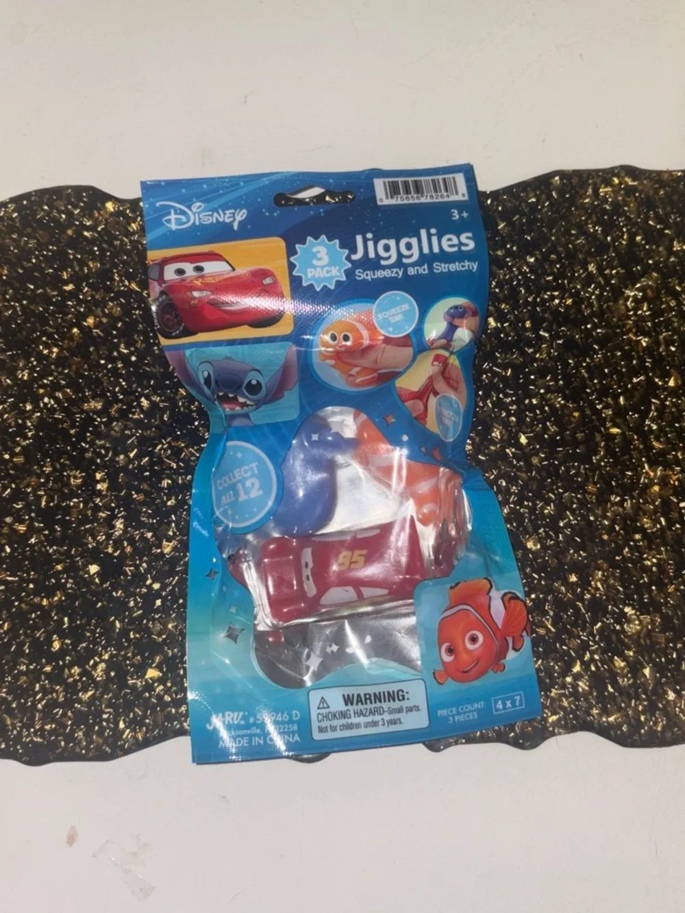 Disney JiggIes 3 Pack- NEMO, STITCH & LIGHTENING MCQUEEN